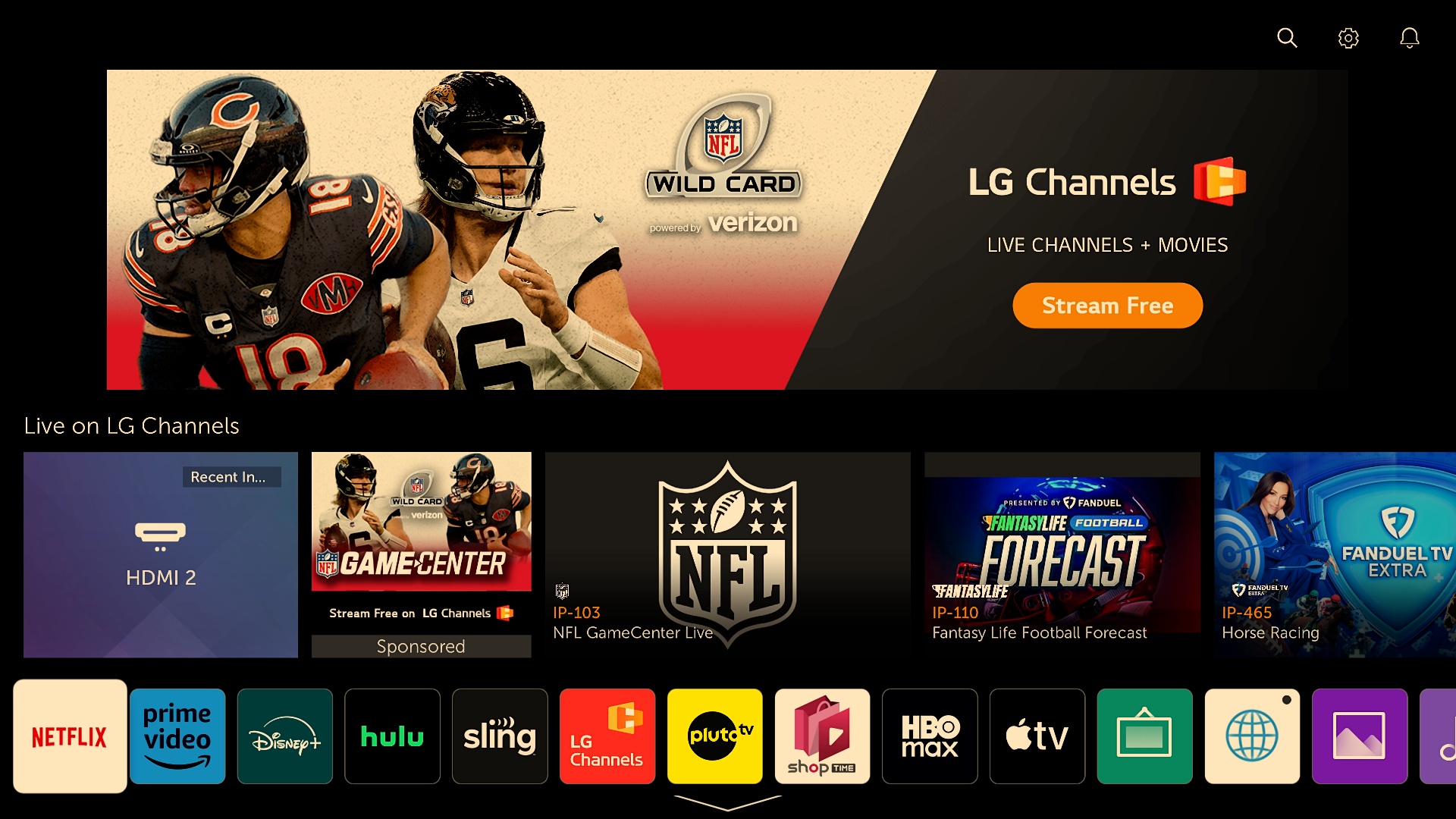 Smart TV interface showing crystal clear 4K quality